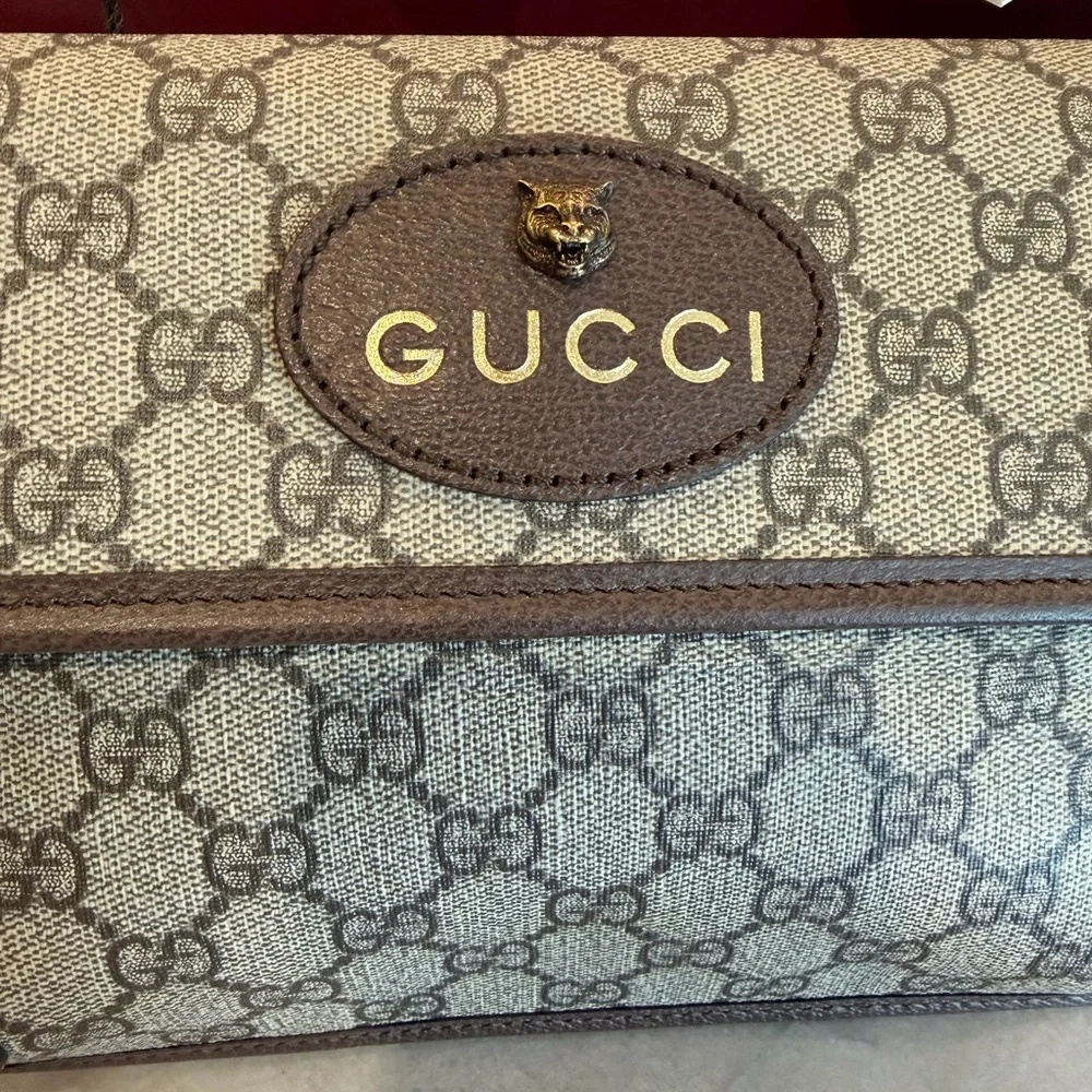 Gucci GG Web Supreme Canvas Crossbody Belt Bag - Picture 3 of 7